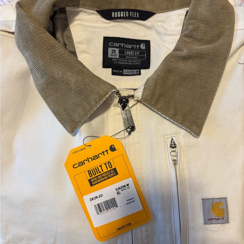 Carhartt Women's Cream Jacket with Tan Accents